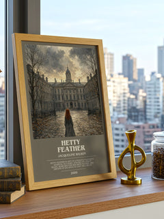 Hetty Feather bookish print framed by window – literary home decor