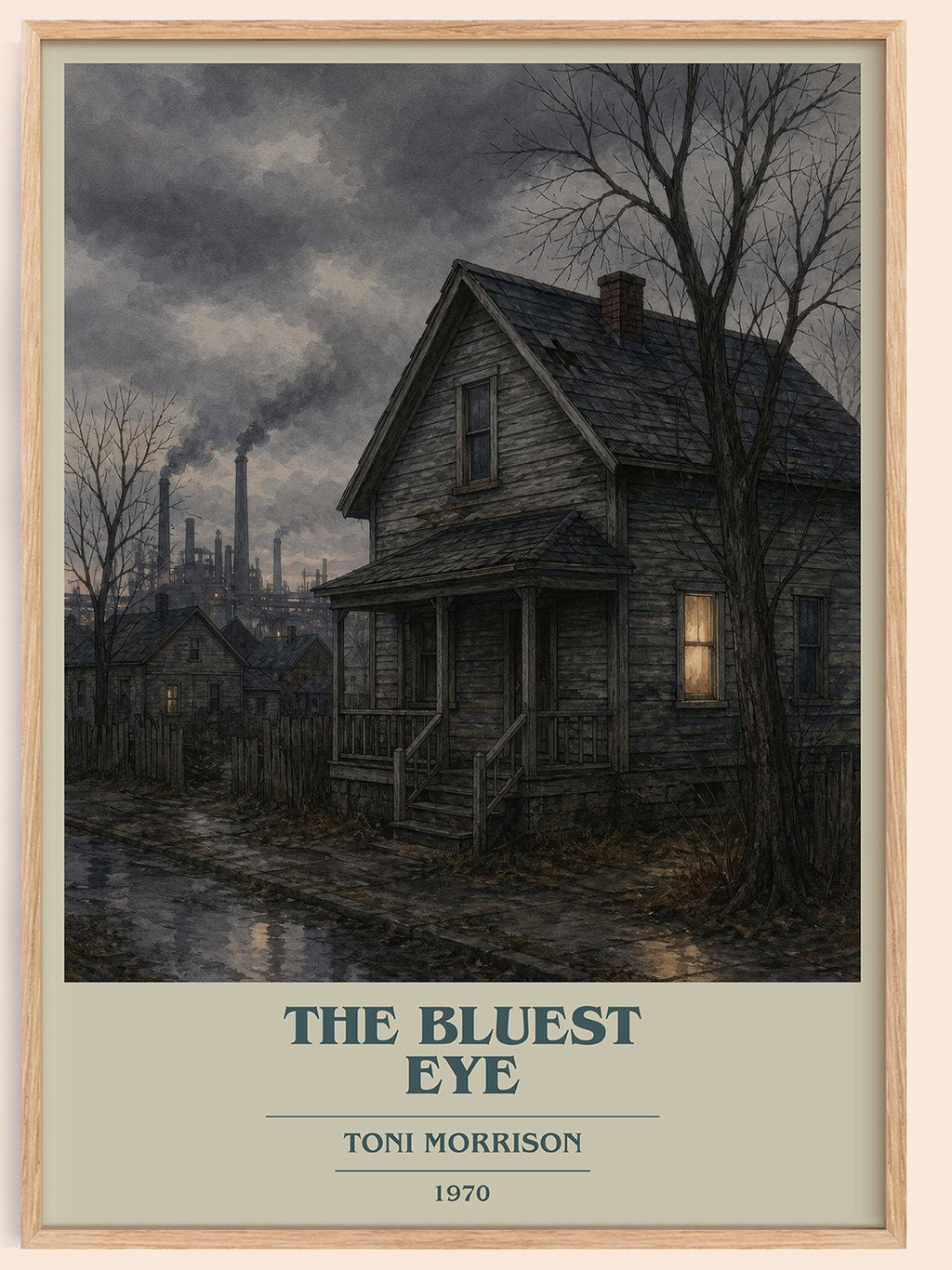 The Bluest Eye book cover book poster by Toni Morrison – framed literary art print