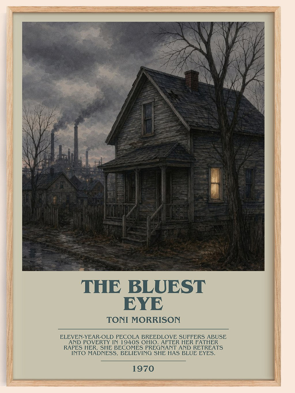 The Bluest Eye bookish book poster by Toni Morrison – framed literary art print