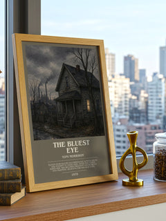 The Bluest Eye bookish print framed by window – literary home decor