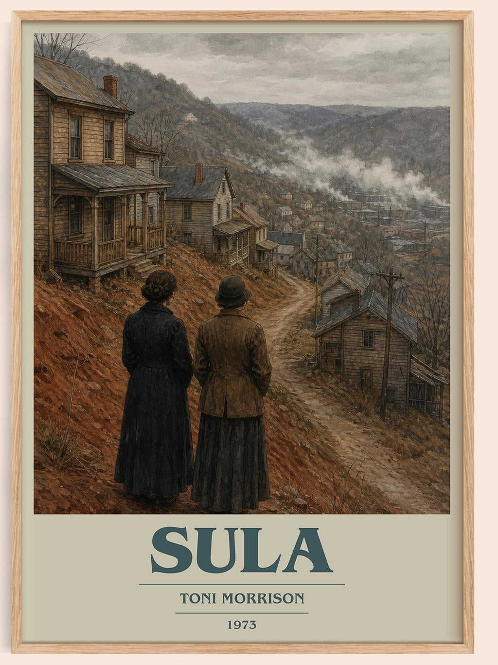 Sula book cover book poster by Toni Morrison – framed literary art print