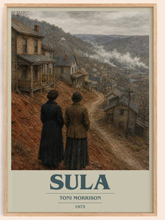 Sula book cover book poster by Toni Morrison – framed literary art print