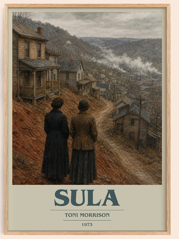 Sula book cover book poster by Toni Morrison – framed literary art print