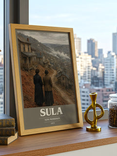 Sula book cover print framed by window – literary home decor