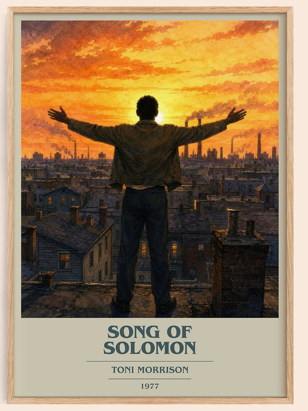 Song of Solomon book cover book poster by Toni Morrison – framed literary art print