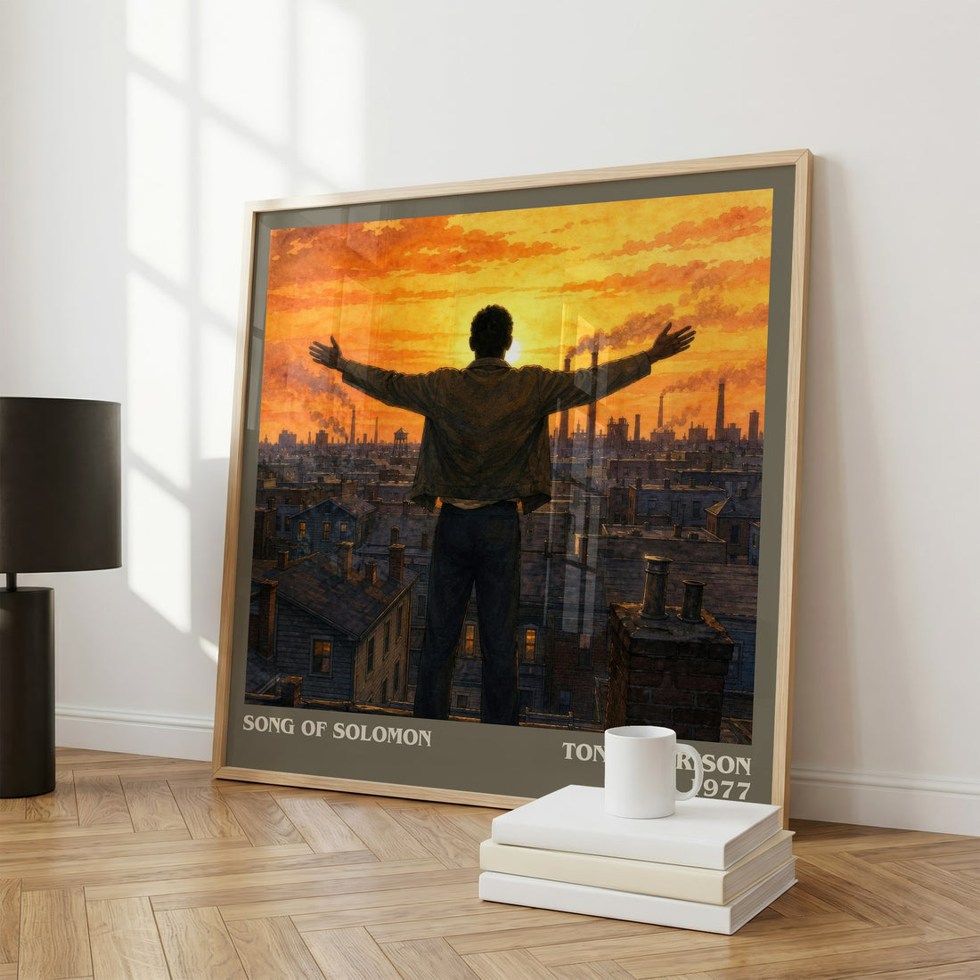 Song of Solomon literary print framed by window – literary home decor
