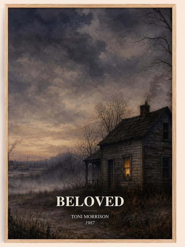 Beloved watercolour book poster by Toni Morrison – framed literary art print