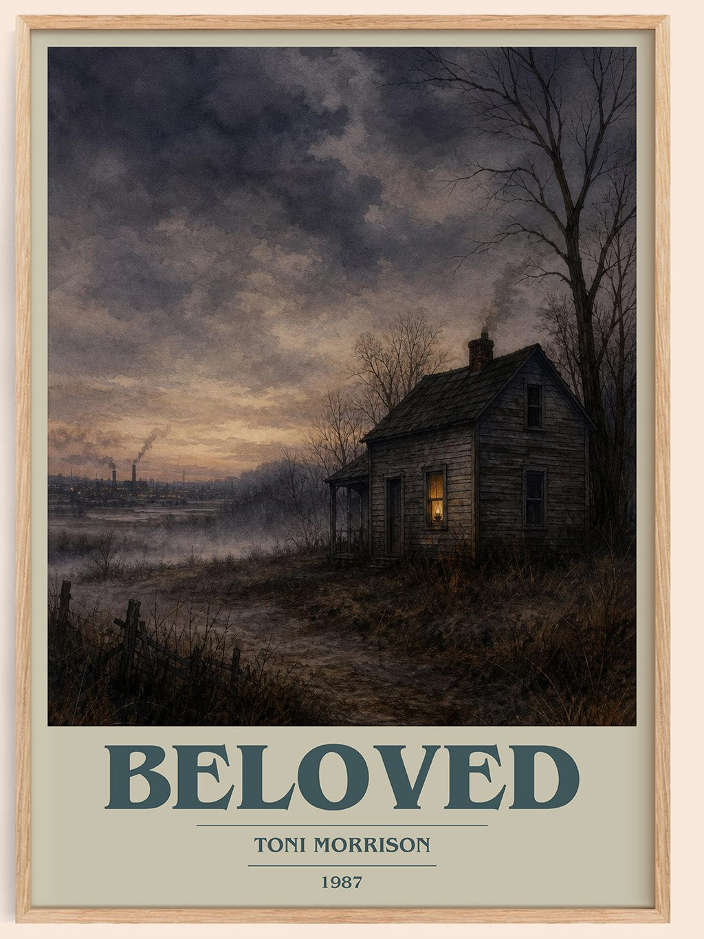 Beloved book cover book poster by Toni Morrison – framed literary art print
