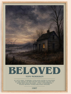 Beloved bookish book poster by Toni Morrison – framed literary art print