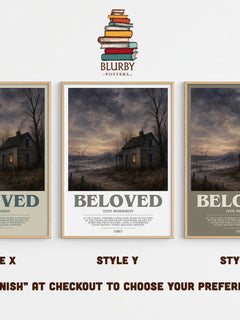 Beloved bookish print in frame leaning in hallway – literary fiction wall art