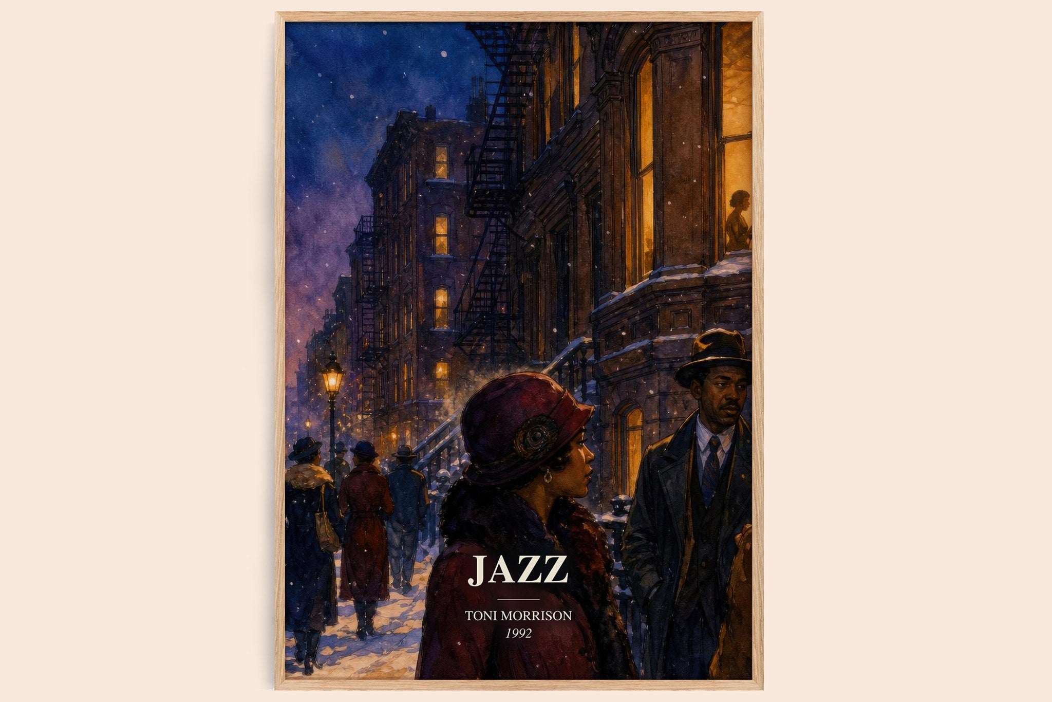 Jazz Book Watercolour Illustration by Toni Morrison