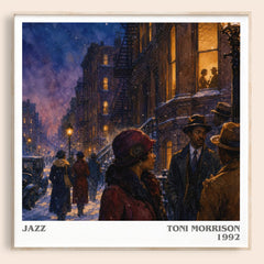 Jazz literary book poster by Toni Morrison – framed literary art print