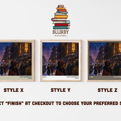 Jazz literary print in frame leaning in hallway – literary fiction wall art