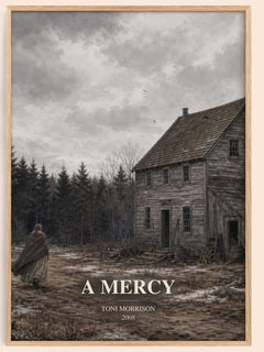 A Mercy watercolour book poster by Toni Morrison – framed literary art print