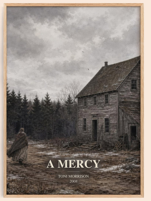 A Mercy watercolour book poster by Toni Morrison – framed literary art print