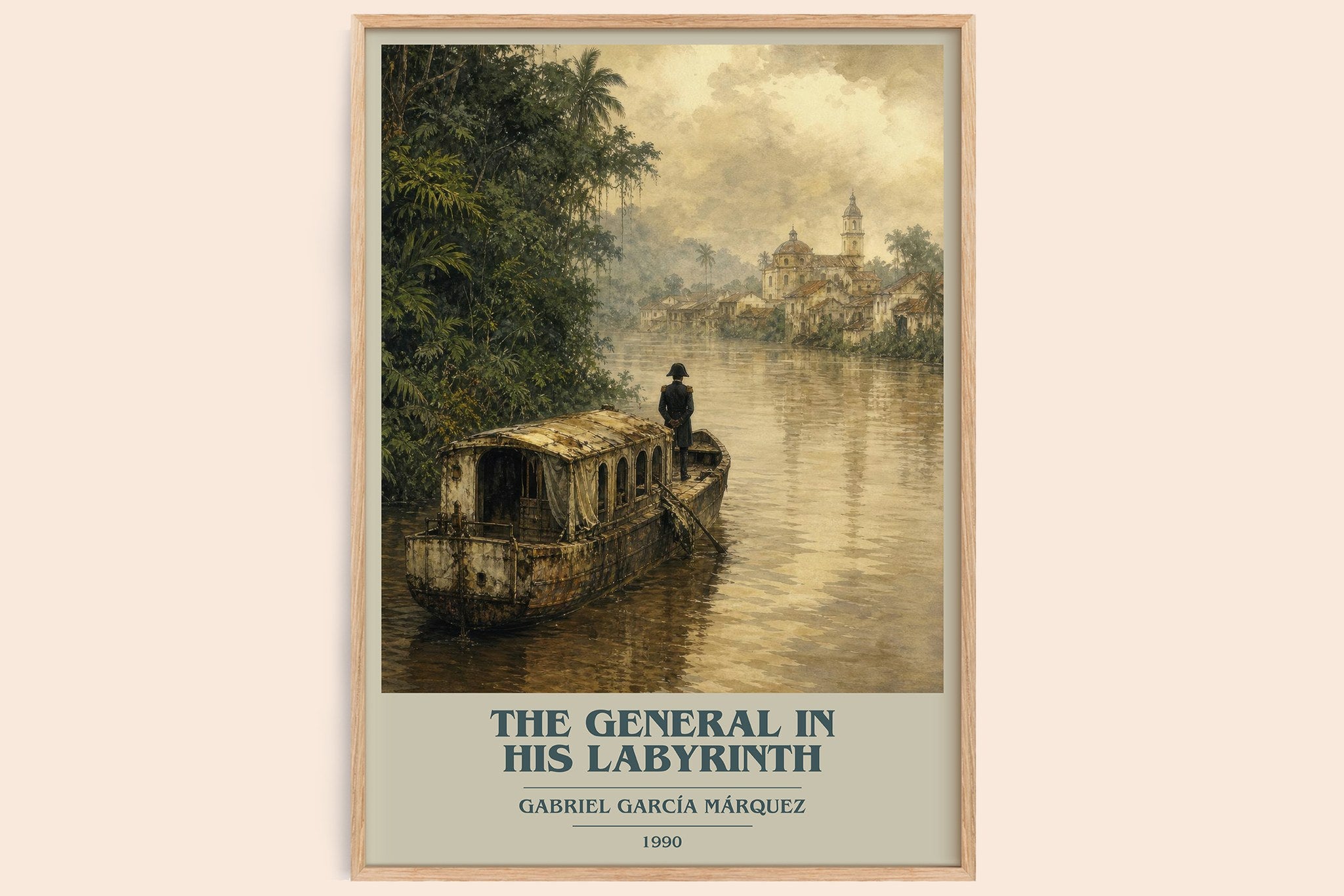 General in His Labyrinth Book Cover Poster by Gabriel García Márquez