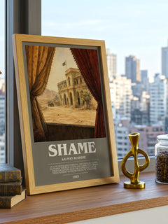 Shame bookish print framed by window – literary home decor