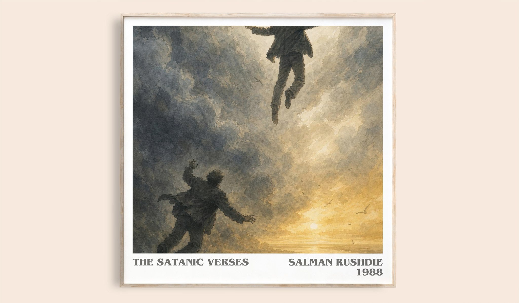 The Satanic Verses Literary Art Print by Salman Rushdie