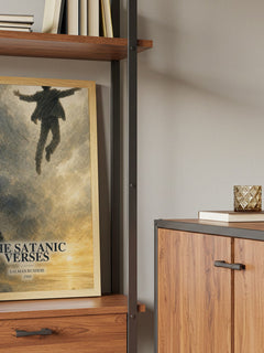 The Satanic Verses book watercolour illustration paper finish options – matte satin gloss