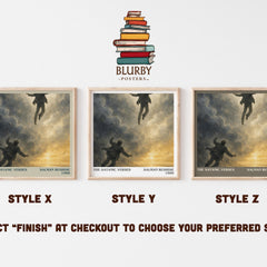 The Satanic Verses literary print in frame leaning in hallway – literary fiction wall art