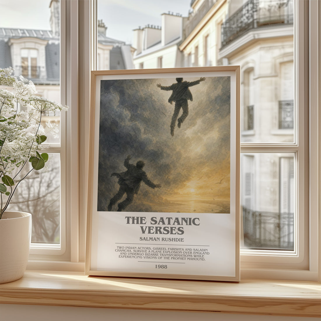 The Satanic Verses bookish poster colour and style options – Salman Rushdie book art