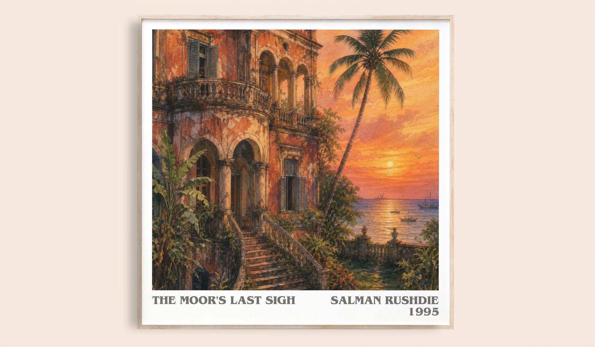 The Moor's Last Sigh Literary Art Print by Salman Rushdie