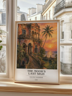 The Moor's Last Sigh book cover poster colour and style options – Salman Rushdie book art