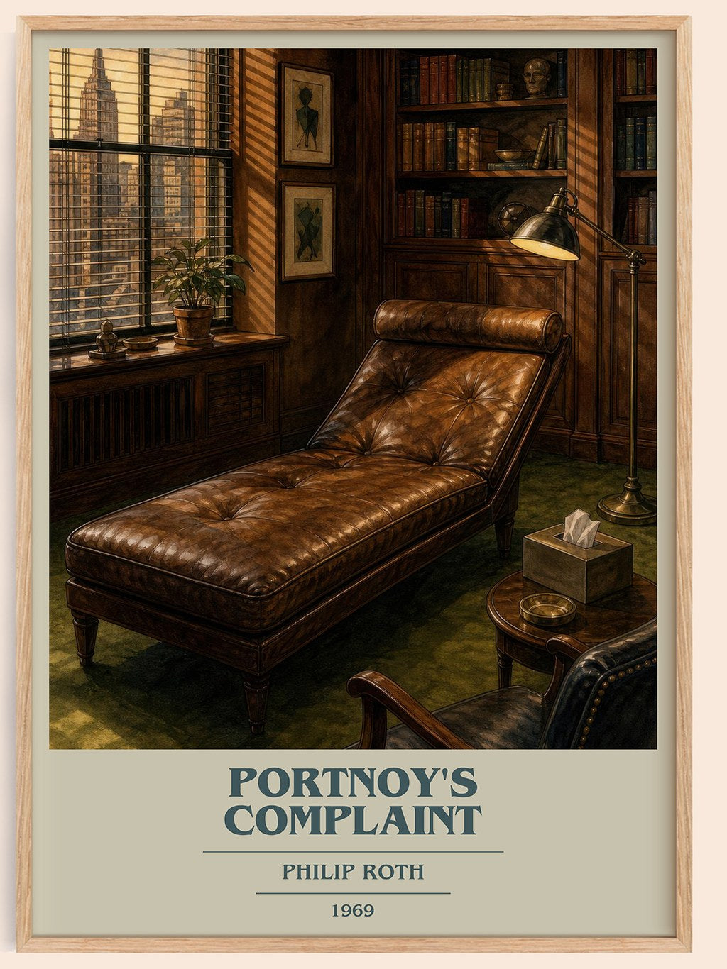 Portnoy's Complaint book cover book poster by Philip Roth – framed literary art print