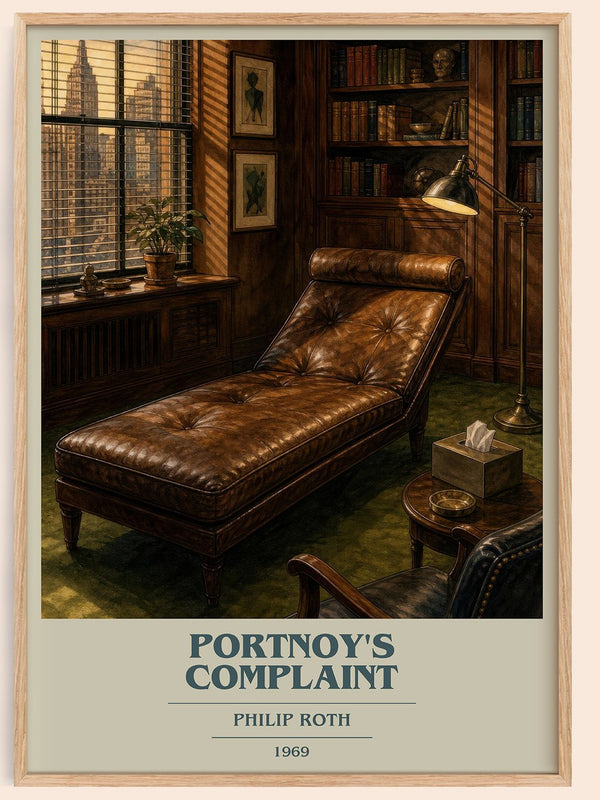 Portnoy's Complaint book cover book poster by Philip Roth – framed literary art print