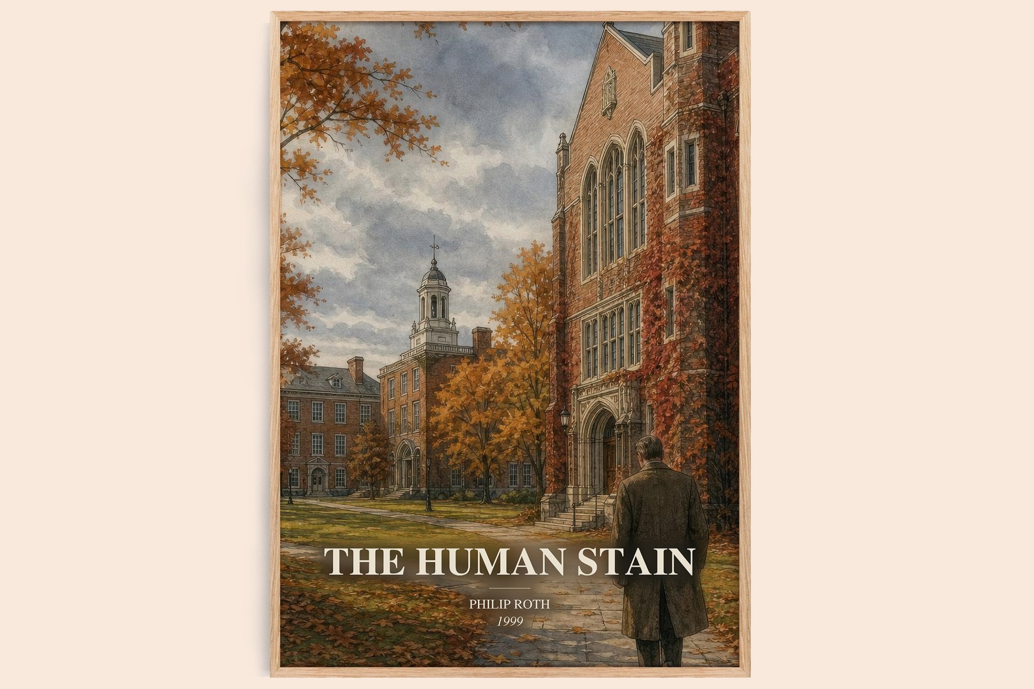 The Human Stain Book Watercolour Illustration by Philip Roth