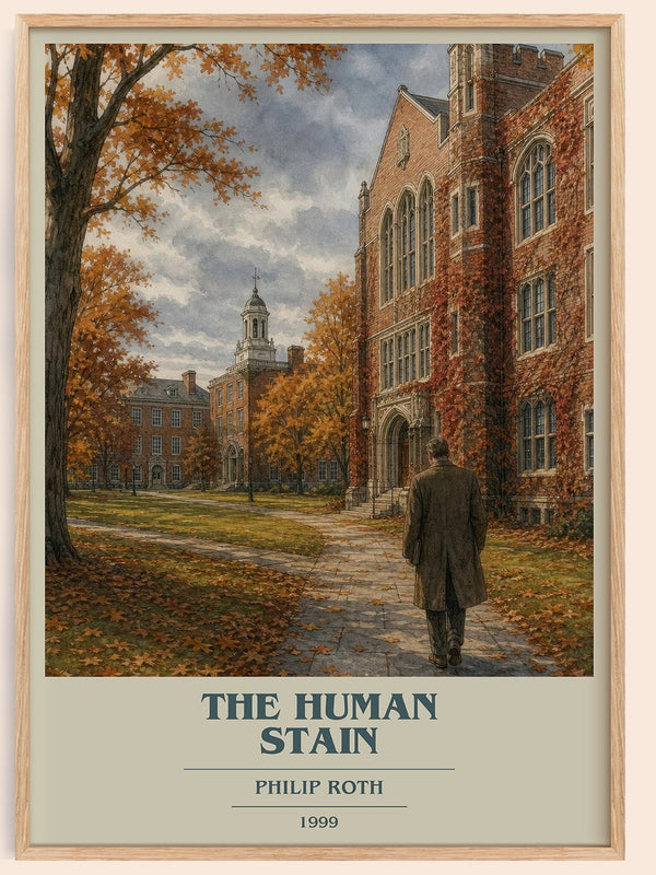 The Human Stain book cover book poster by Philip Roth – framed literary art print