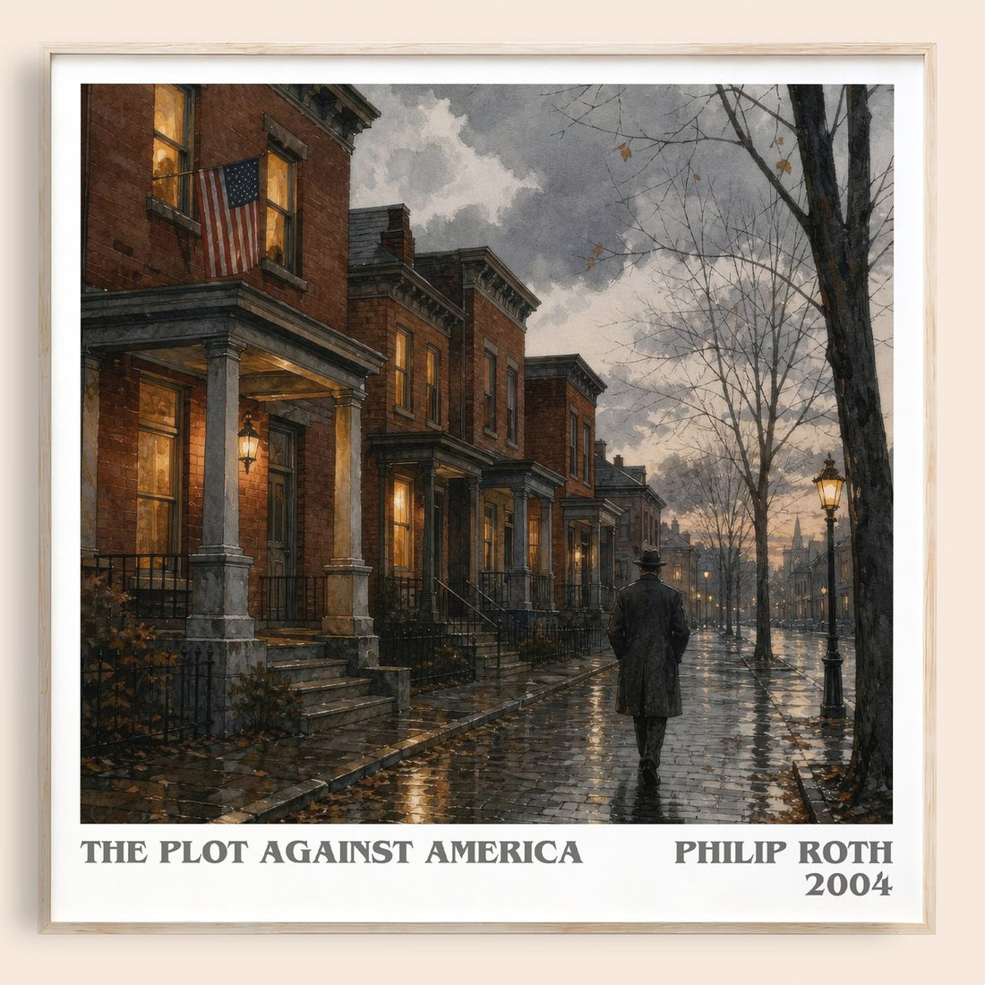 The Plot Against America literary book poster by Philip Roth – framed literary art print