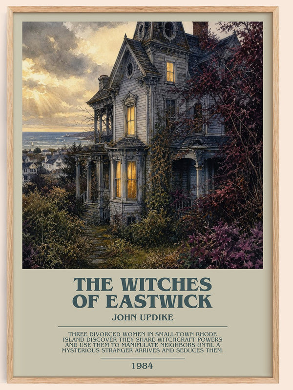 The Witches of Eastwick bookish book poster by John Updike – framed literary art print