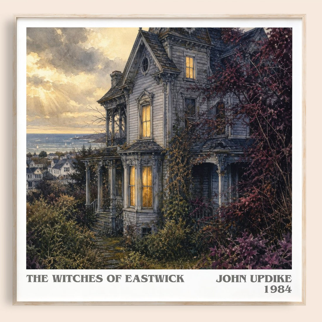 The Witches of Eastwick literary book poster by John Updike – framed literary art print
