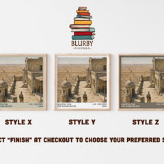 Waiting for the Barbarians literary print in frame leaning in hallway – literary fiction wall art
