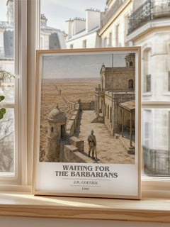 Waiting for the Barbarians book cover poster colour and style options – J.M. Coetzee book art