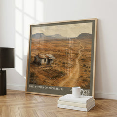 Life & Times of Michael K literary print framed by window – literary home decor