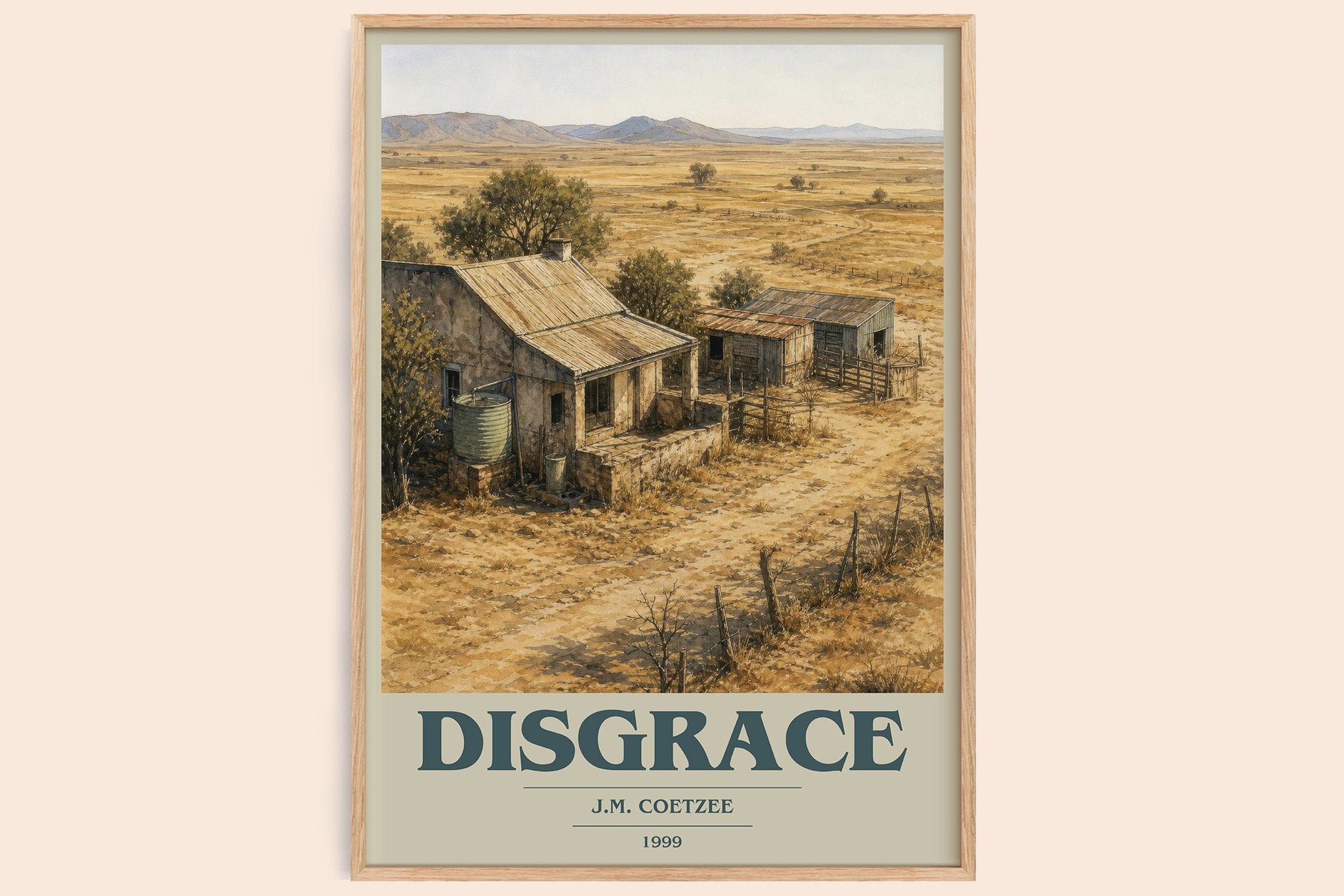 Disgrace Book Cover Poster by J.M. Coetzee