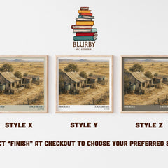 Disgrace literary print in frame leaning in hallway – literary fiction wall art