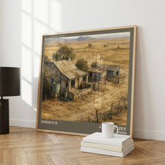 Disgrace literary print framed by window – literary home decor