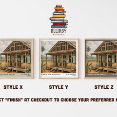 A House for Mr Biswas literary print in frame leaning in hallway – literary fiction wall art