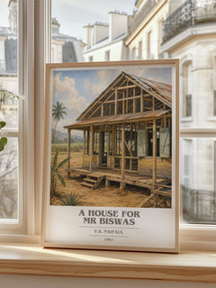 A House for Mr Biswas book cover poster colour and style options – V.S. Naipaul book art