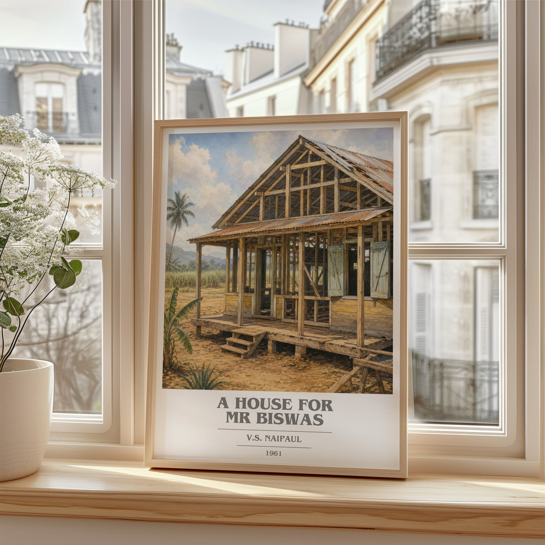 A House for Mr Biswas book cover poster colour and style options – V.S. Naipaul book art