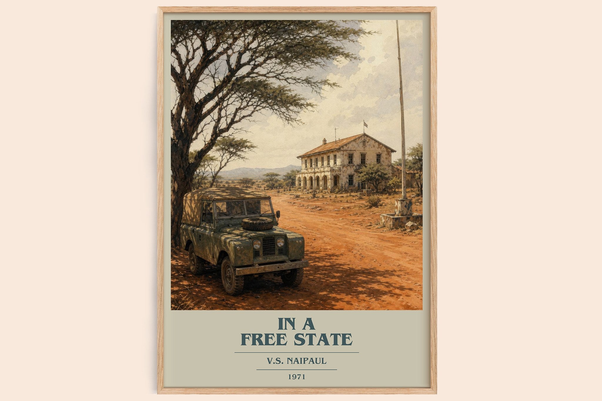 In a Free State Book Cover Poster by V.S. Naipaul