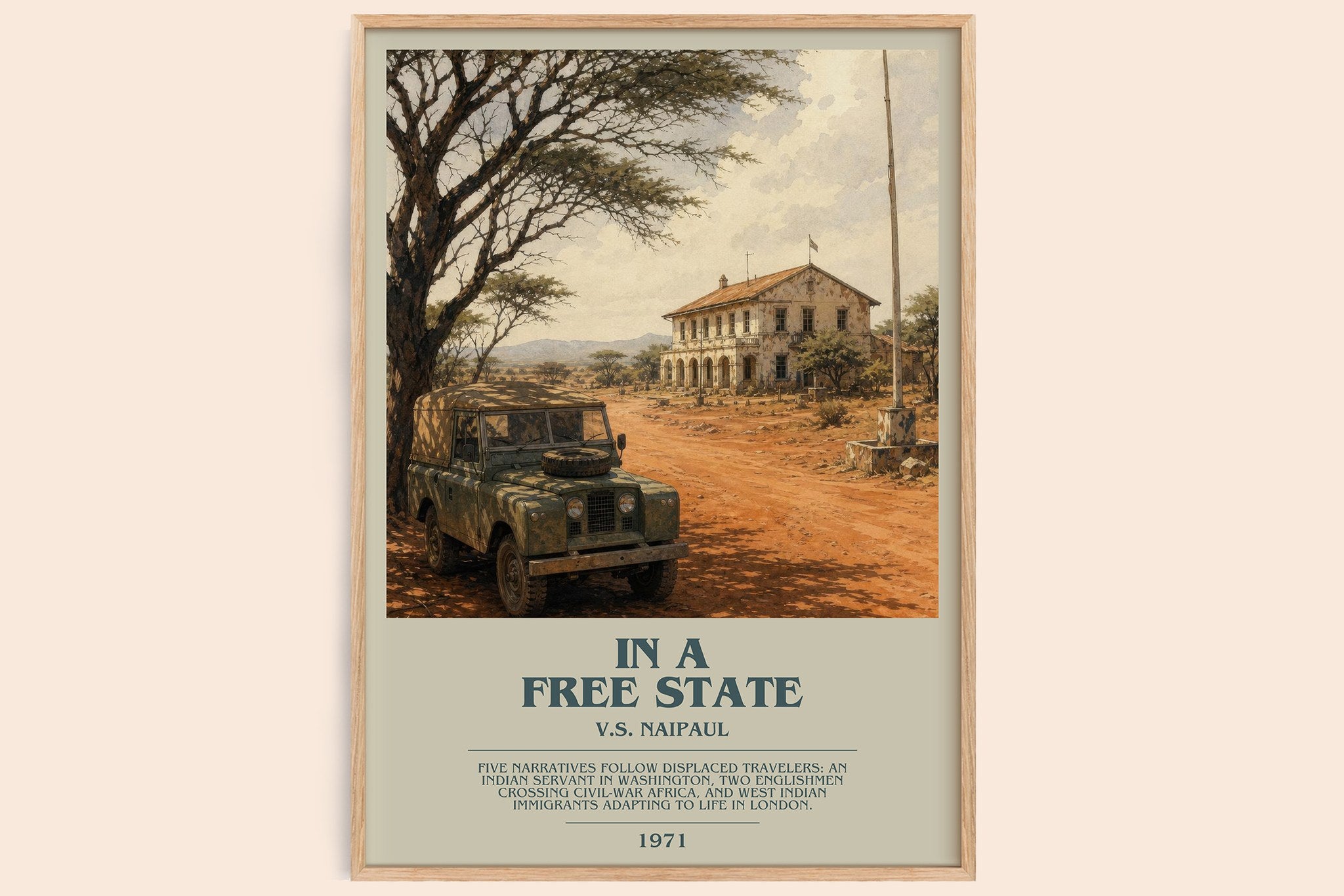 In a Free State Bookish Wall Art by V.S. Naipaul