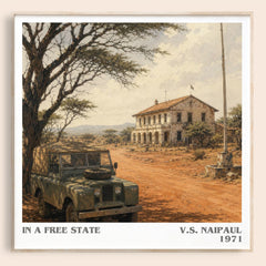 In a Free State literary book poster by V.S. Naipaul – framed literary art print