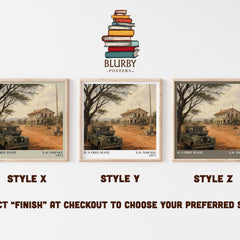 In a Free State literary print in frame leaning in hallway – literary fiction wall art