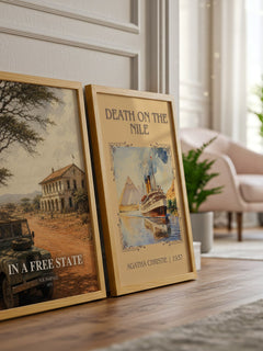 In a Free State watercolour print framed by window – literary home decor