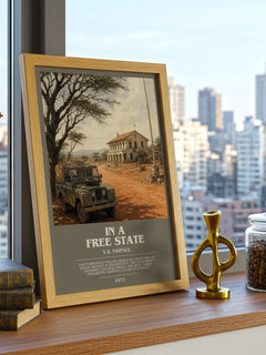 In a Free State bookish print framed by window – literary home decor