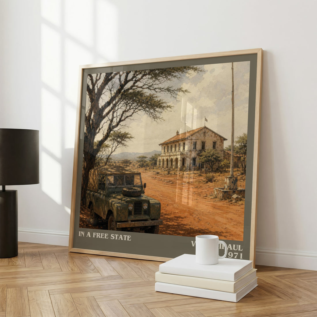 In a Free State literary print framed by window – literary home decor